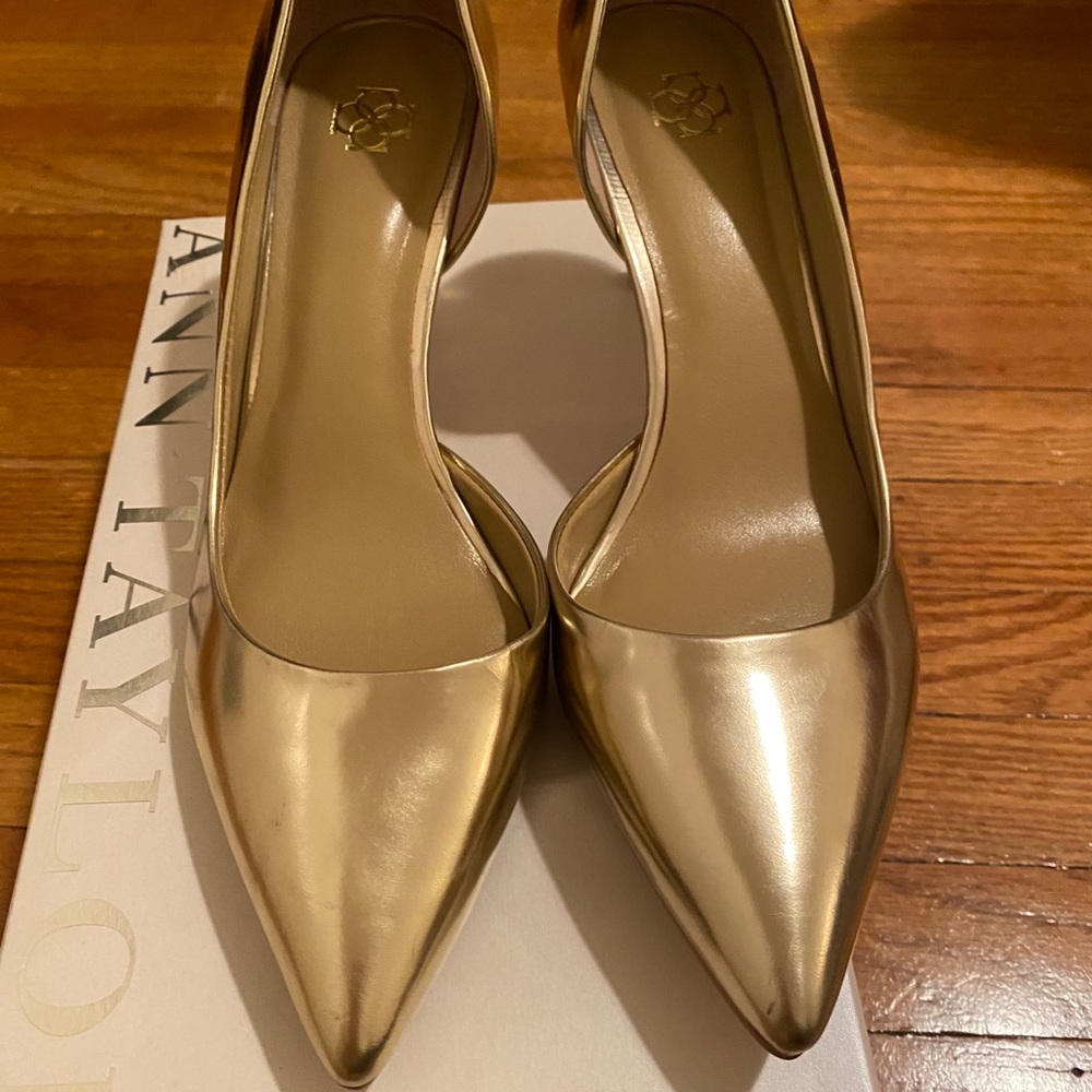 Pair of gold shoes